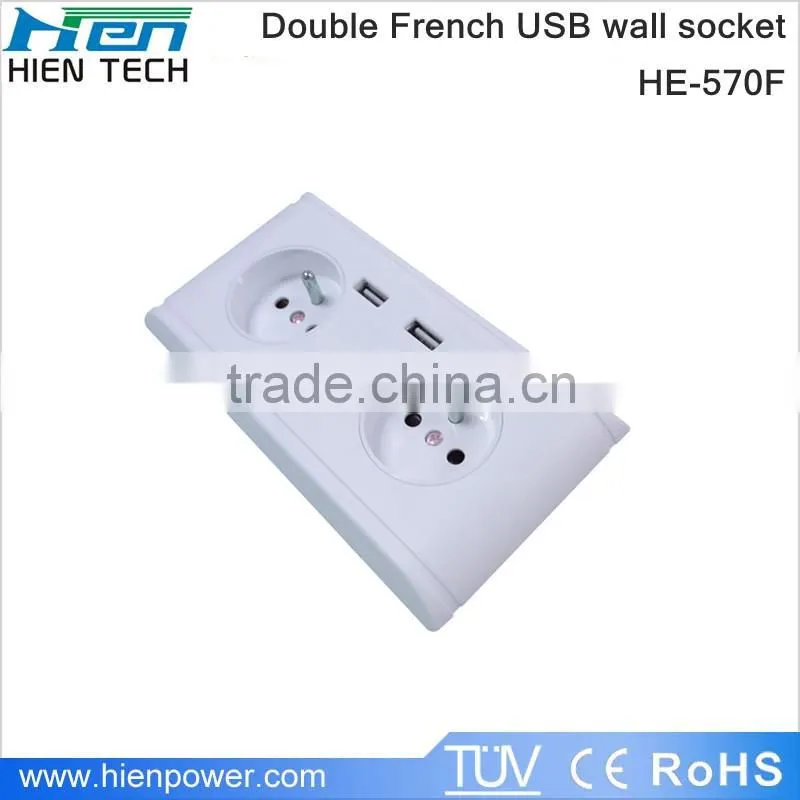 European type for 16A 5V2A for French wall mounted power socket