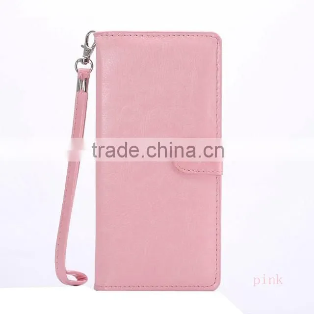 For Apple Iphone 4 5 6 plus Wallet Case Pu leather case with Card Slots and Cash Compartment Flip Cover