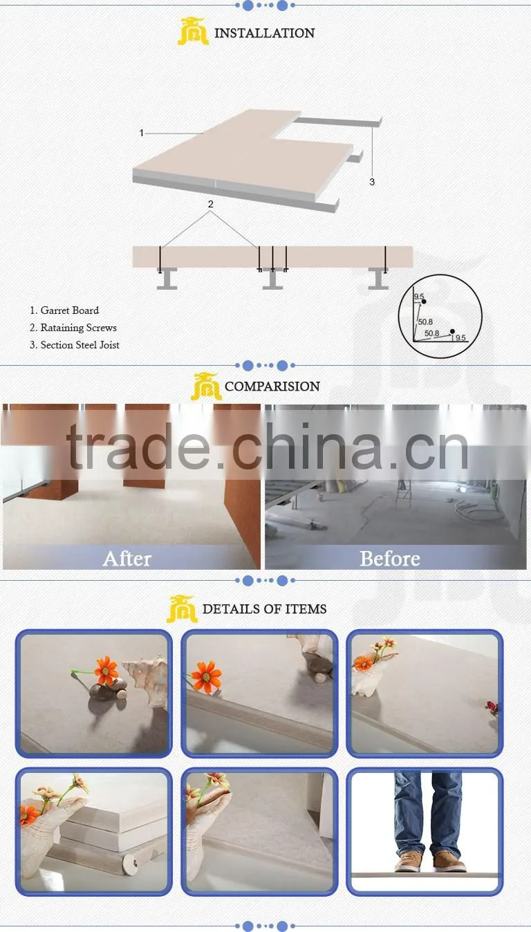 light weight fiber cement board flooring