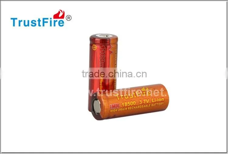 High quality IMR18500 3.7v 1100mah li-ion battery