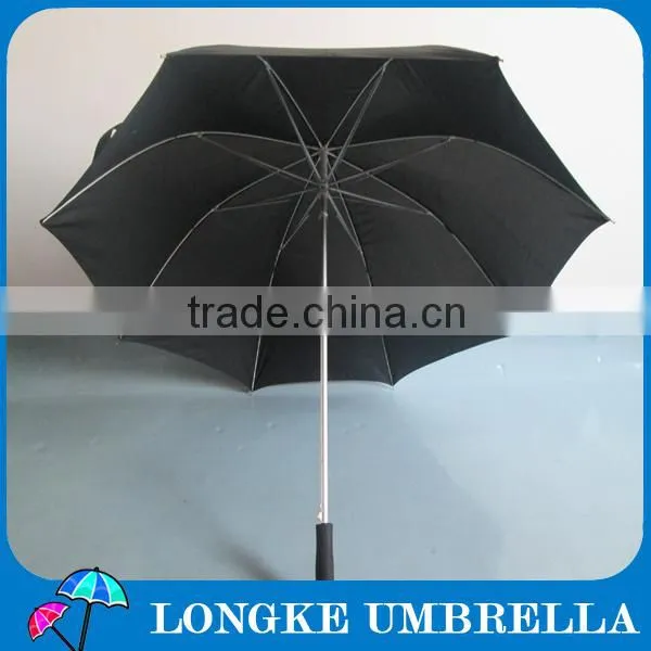 High quality aluminum shaft fiberglass ribs 30" auto open golf umbrella