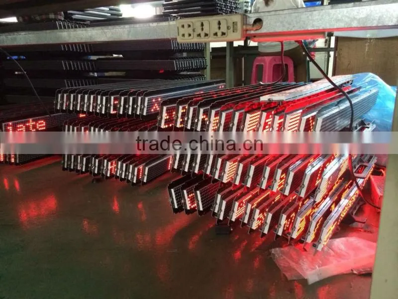 Indoor 7*80dots Pitch7.62mm Control system IR Remote & RS232 led dispaly for bus programmable led sign