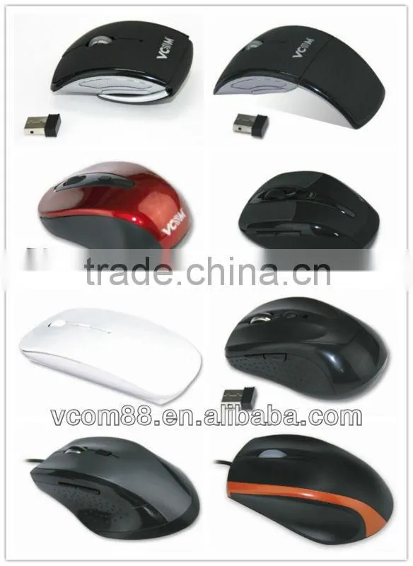 Classic black color with red wire mouse gift mouse/ black optical mouse