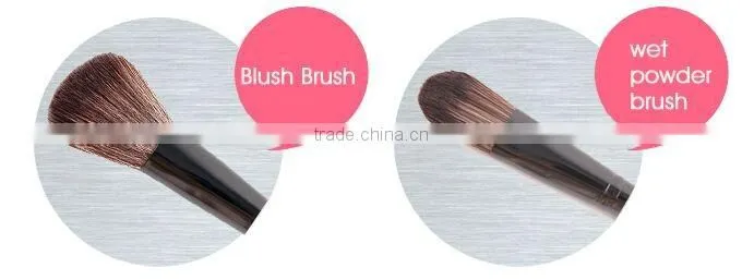 12PCS COSMETIC MAKEUP WOODEN HANDLE BRUSH SET
