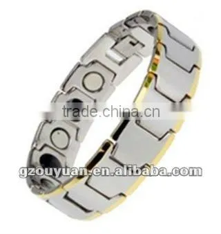 High polished magnetic tungsten bracelet, Faceted fashion tungsten bracelet
