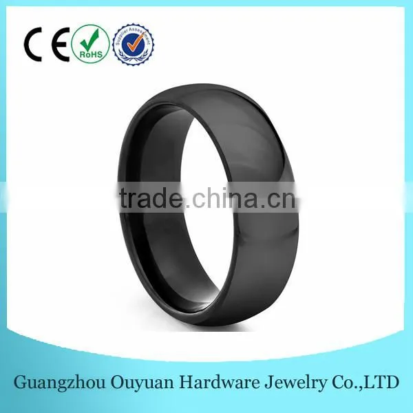 Factory New Men's Classic Black Tungsten Ring, Ouyuan Jewelry Best Selling Classic Black Tungsten Ring
