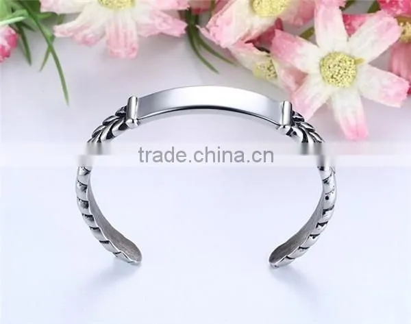 New products 2016 316 l stainless steel bracelets silver jewelry