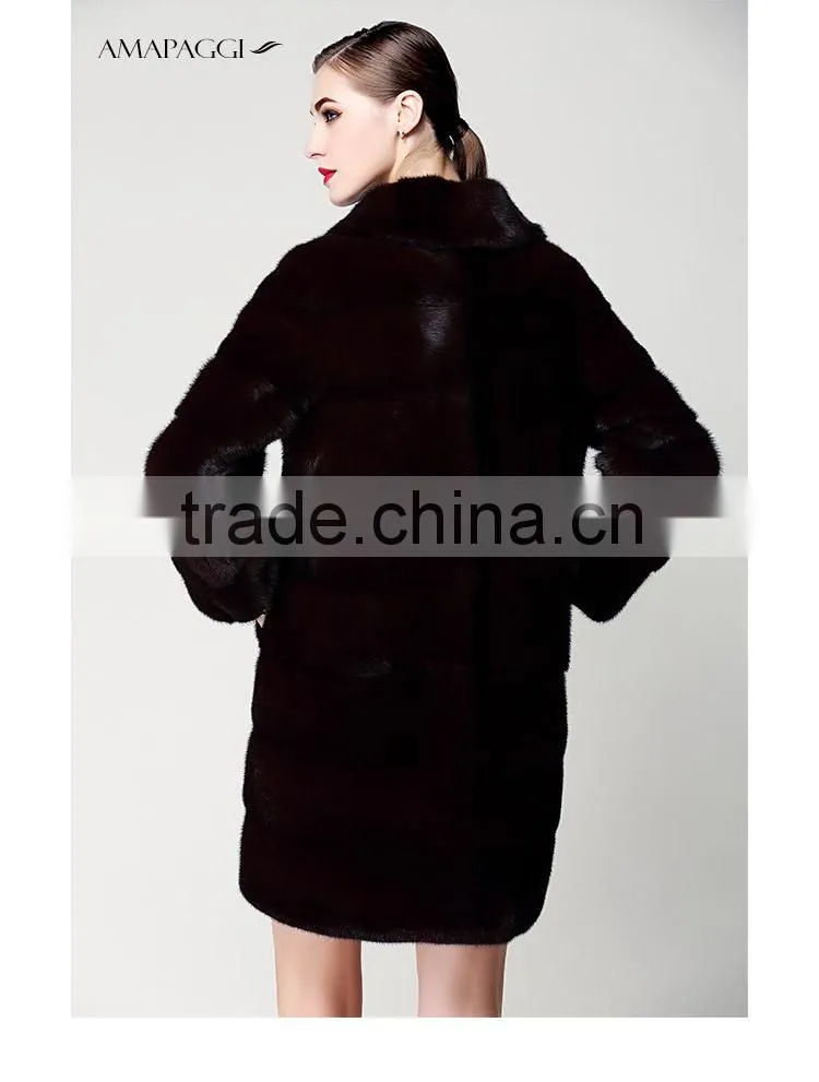 Factory custom made fur coat mink