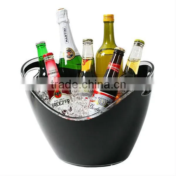 8L Plastic double color ice bucket for bar wholesale and promotion