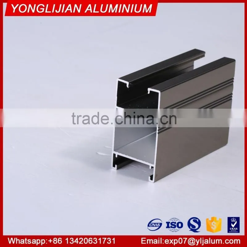 Anodized golden aluminum profile for sliding window