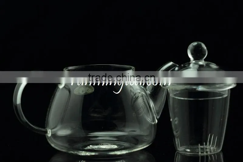 Borosilicate Gourd Shape Glass tea Pot with Glass Insert Filter, 300ml/pot