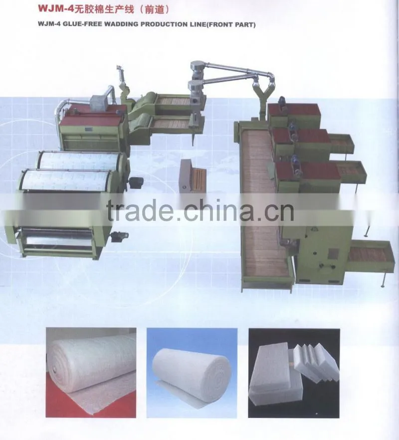 WJM-4 Glue free wadding production line(front part)