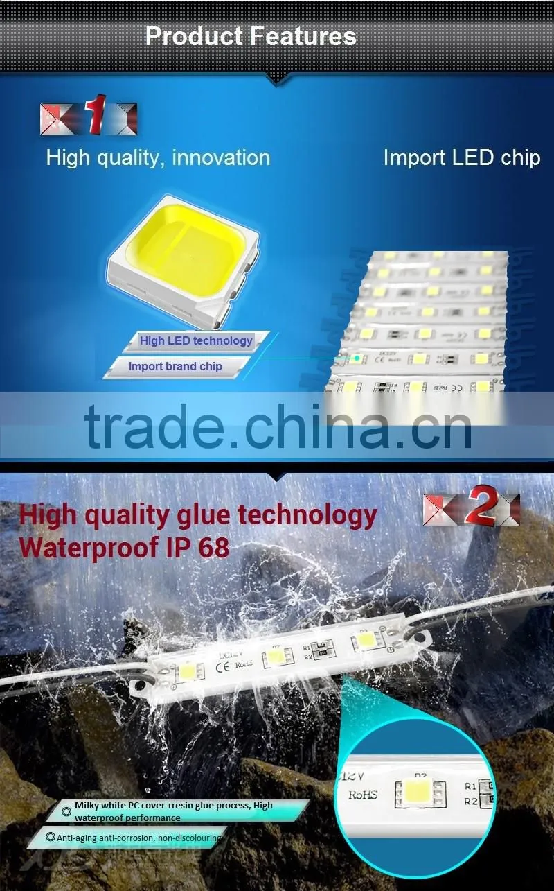 12v ws2811 smd5050 ip65 3 leds waterproof module