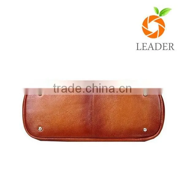 Hottest promotion support OEM genuine leather handbag