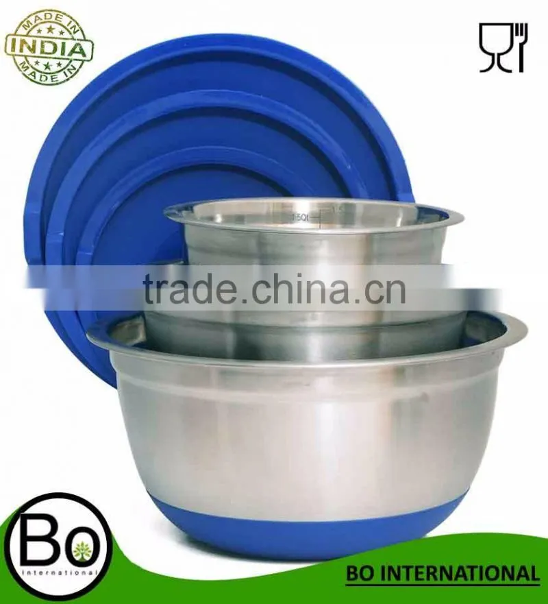 Copper Plated 4 Piece Stainless Steel Mixing Bowl Set