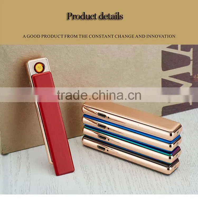 Mini Portable USB Port Electronic Windproof Flameless Rechargable Lighter