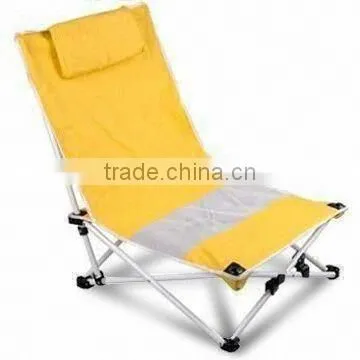 folding portable travel outdoor canvas beach chair --yellow color