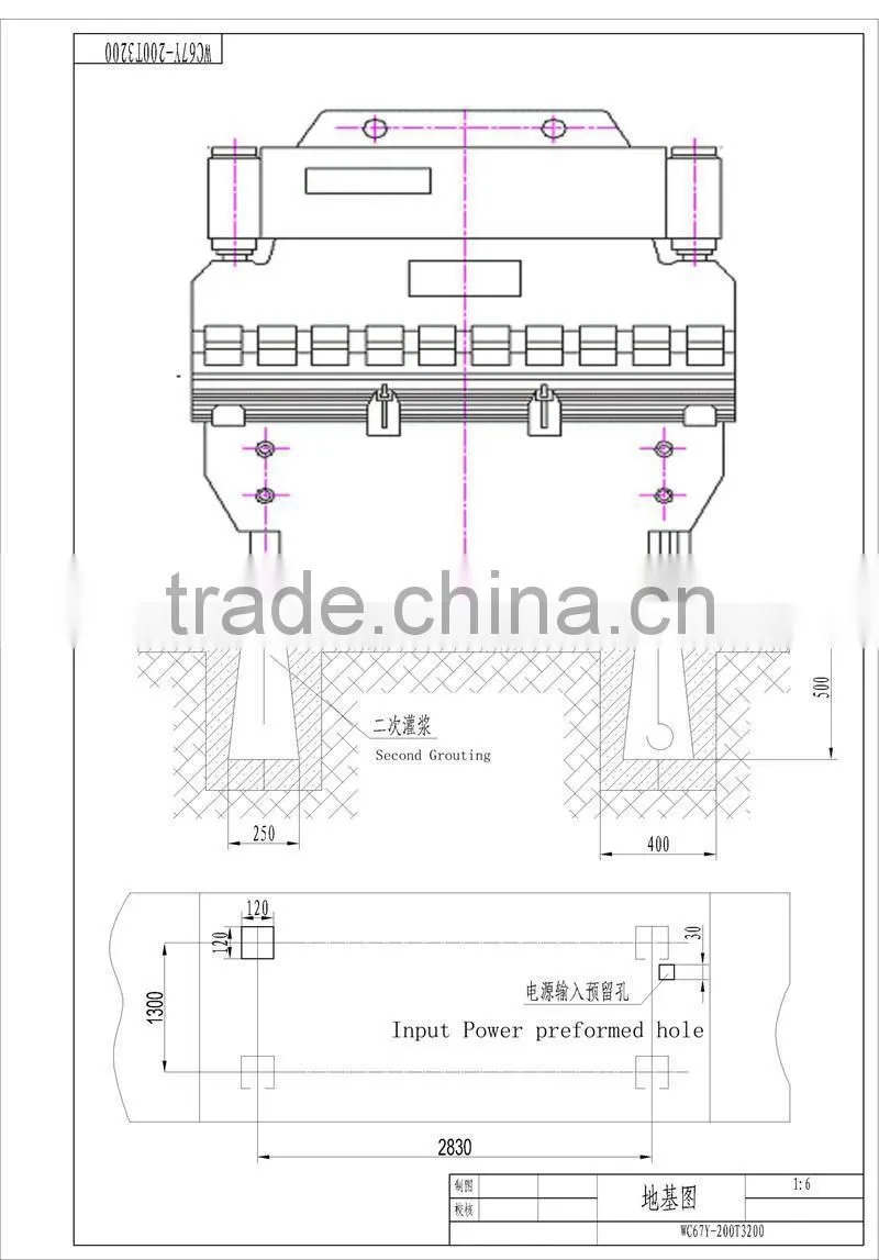 2015 NEW WC67Y-200T3200 hydrulic plate semi-automatic press brake bending machine manufacturer