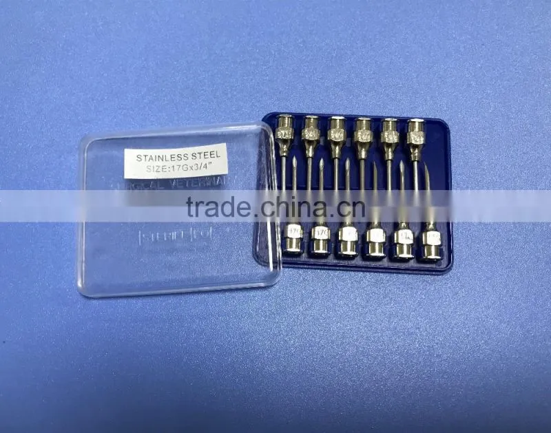 Veterinary Stainless Steel Needle, Veterinary Hypodermic Injection Needle, Luer Lock Syringe Veterianry Needle