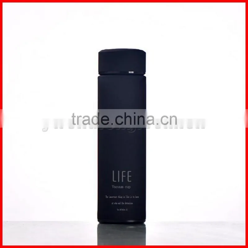 LOGO customized 350/500ml double layers stainless steel straight vacuum cup Advertising Gift bottle water flask
