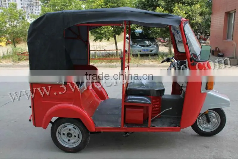Bangladesh 150cc CNG India Tuk Tuk Bajaj Rain Cover Adult Tricycle for sale