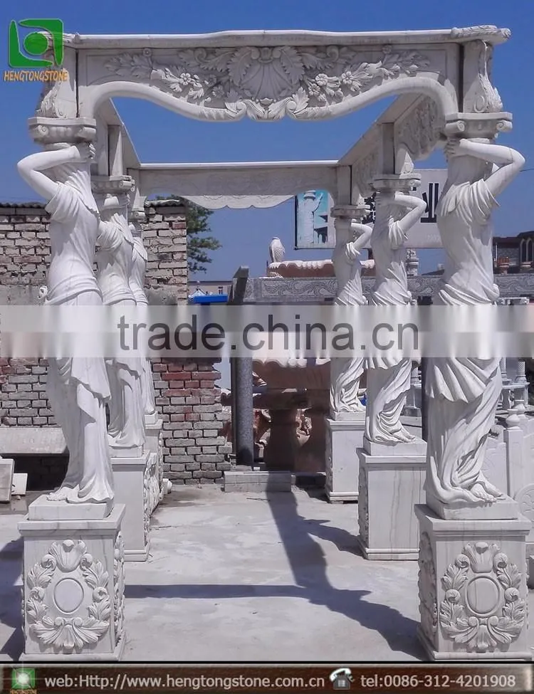 Outdoor Garden Stone Gazebo White Marble Pavilion