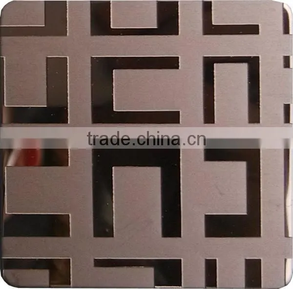 Beautiful Color Etching Stainless Steel Interior Elevator Cabin Decoration