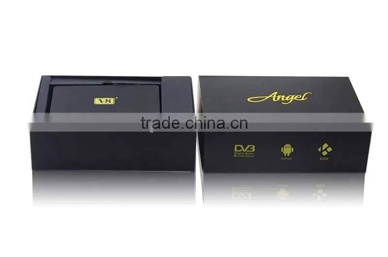 2016 New Powerful Andriod Combo DVB-S2+T2+Cable V8 Angel Satellite Receiver Built In Bluetooth and WiFi Support IPTV & VOD STB