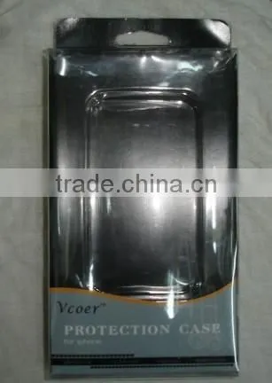 Customized black paper cell phone packaging box wholesale, pvc packaging box