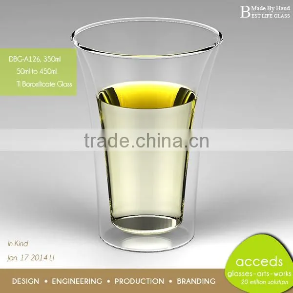 Pretty Drinking Glass Cup with No Handle