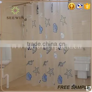 high quality transparent polyester shower curtain