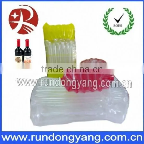 transparent protective plastic air bubble red wine bag