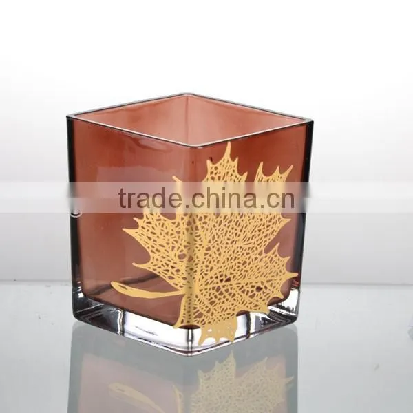 4"cand colorful sqnare vase set