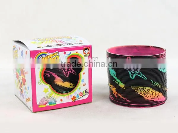plastic magic rainbow spring with printed sea shell toys/hot sale rainbow circle