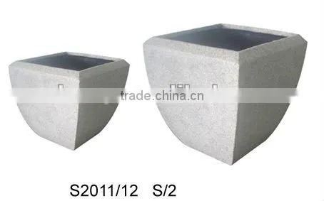 polished finish resin garden flower planter