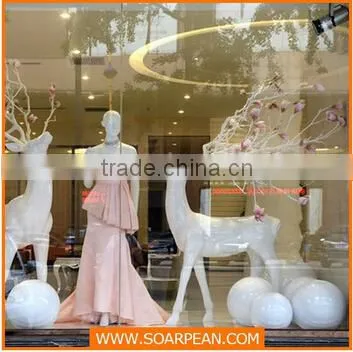 customized white paper wooden carving deer