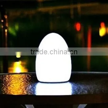 2016 hot sale led table lamp with RGB full color / light up led egg shaped restaurant used lamp