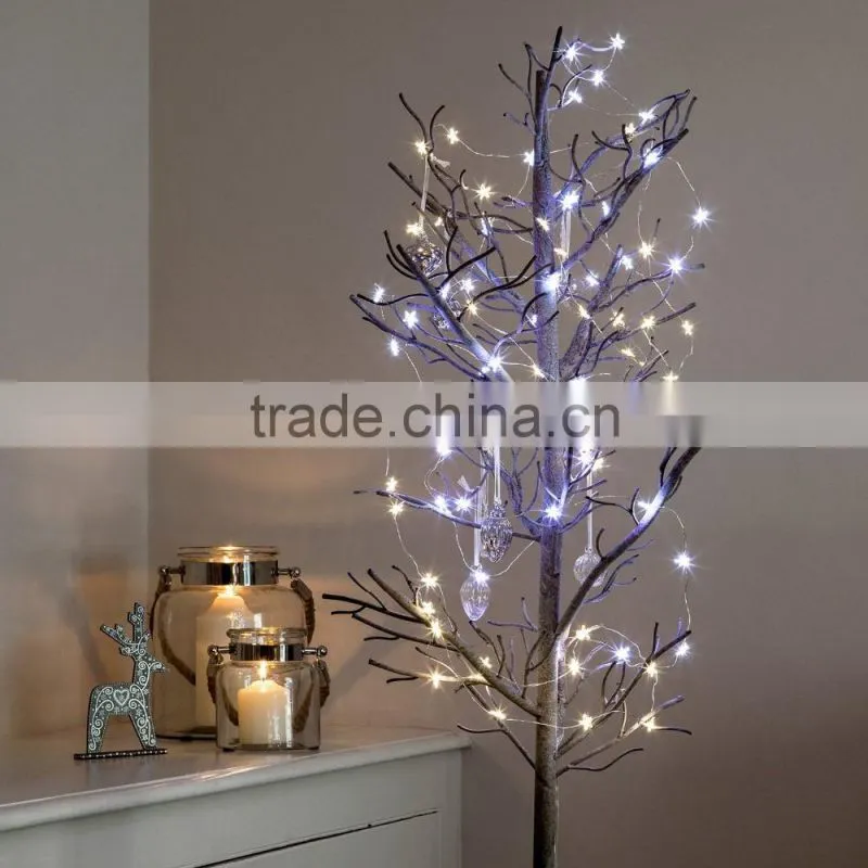 40 Micro Warm White Battery Operated LED Star Christmas Light