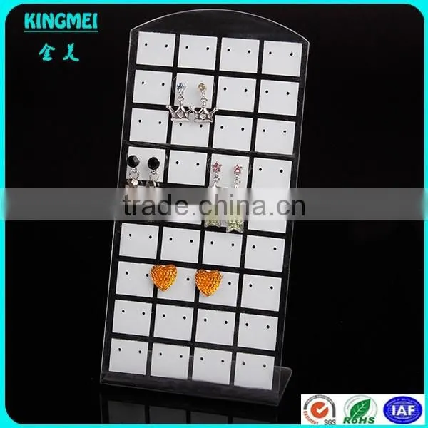 Good quality promotional L shape acrylic earring display stand