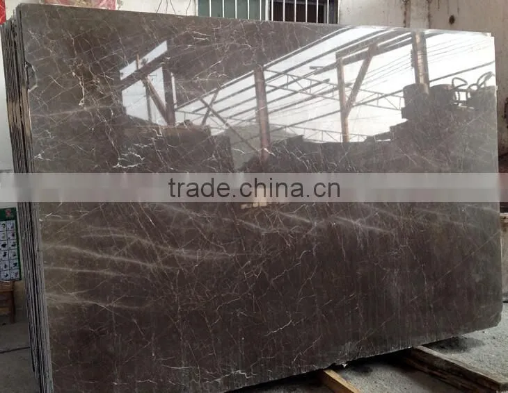 Gold inlaid with jade brown marble tiles and slabs