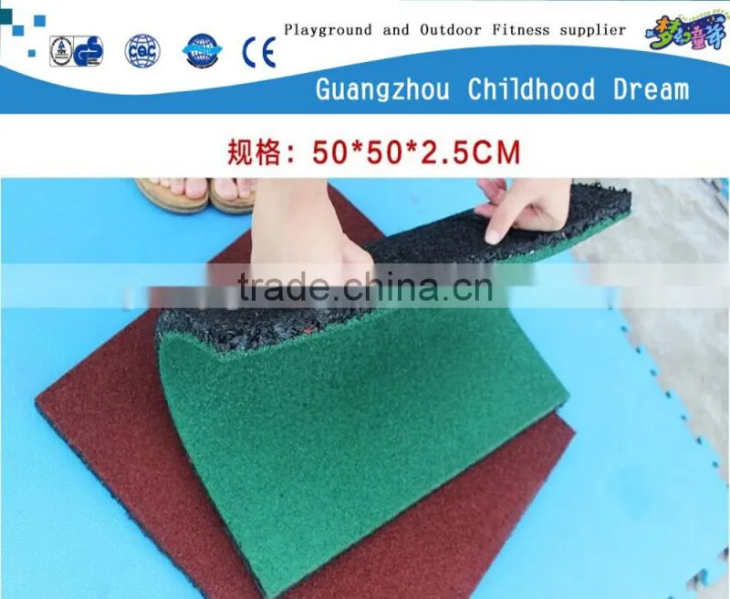 (CHD-816) Best price anti-slip park playground mats, outdoor rubber mat