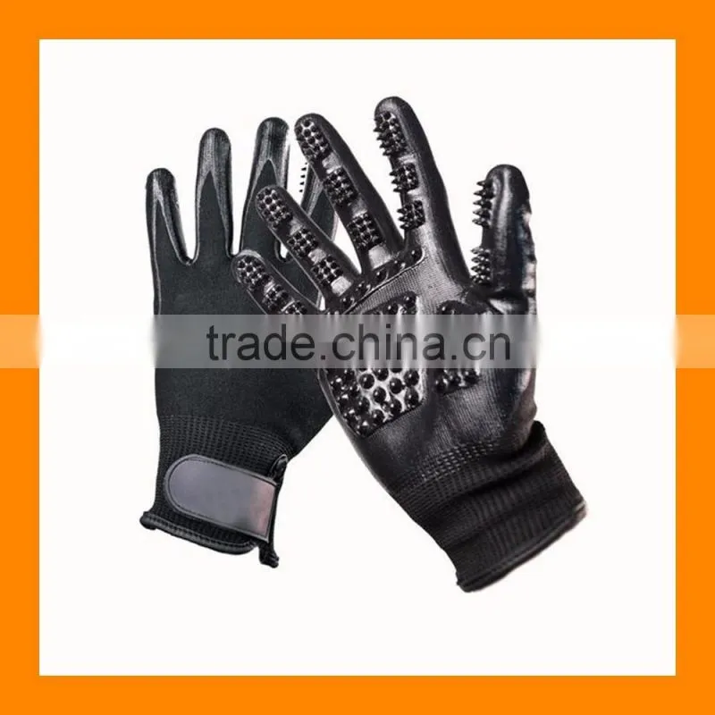 Flexible Tactile Touch Pet Grooming Gloves Pet Bathing Gloves for Horse Dog Cat