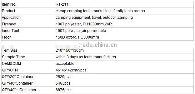 High Quality Dome Tent Camping Tent for Family