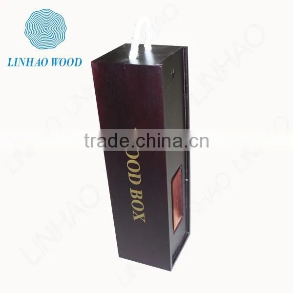 fashionable & modern wooden wine box with sliding lids