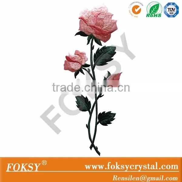 Beautiful flower iron on Embroidered patch high quality