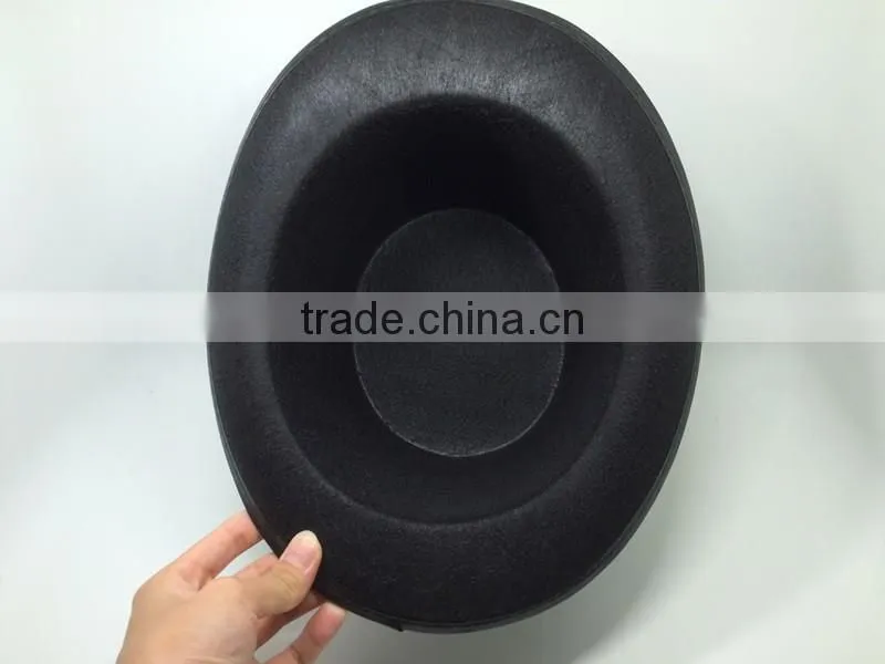Custom black round top hat and magic cap with printing