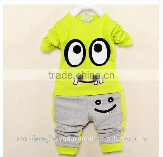 children clothing set high quality cute print clothing set
