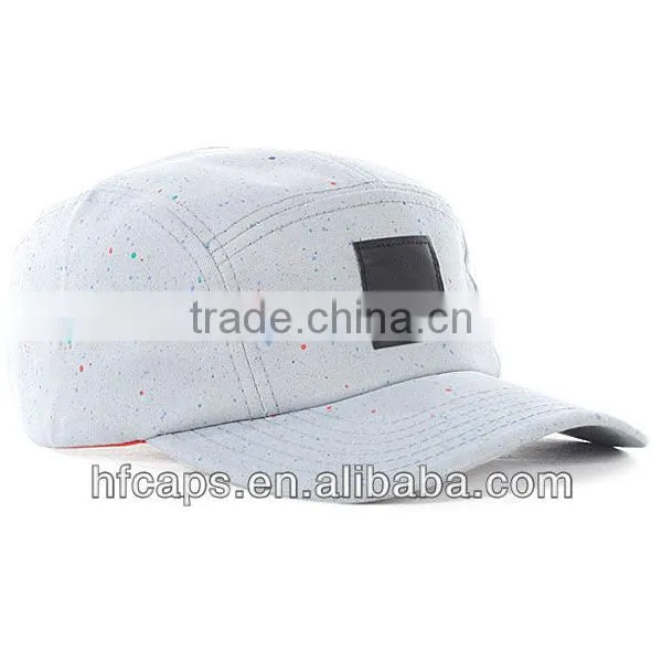 Spring pale grey curved brim adjustable hat custom 5 panel baseball cap