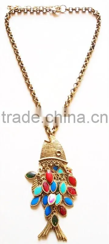 Multi colored Bead Necklace