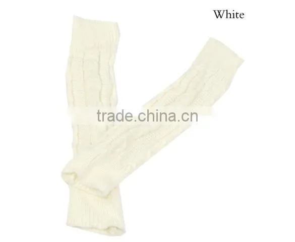 Women Arm Warmer Knitting Wool Fingerless Long Gloves Leisure Korean Glove 7869